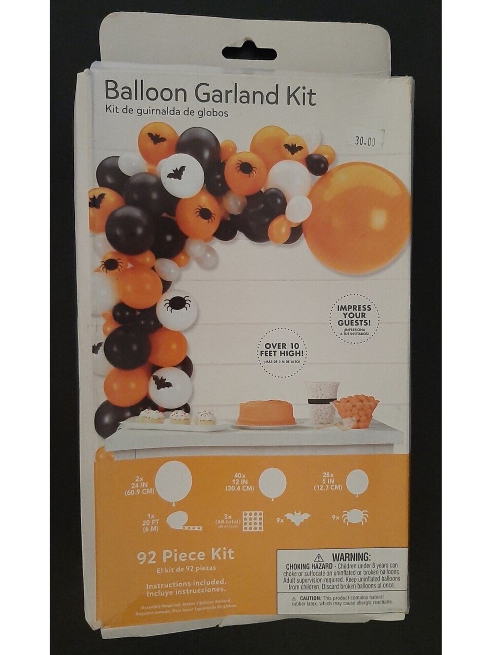 NEW Amscan Halloween Balloon Garland 92 Piece Kit Over 10 Feet High